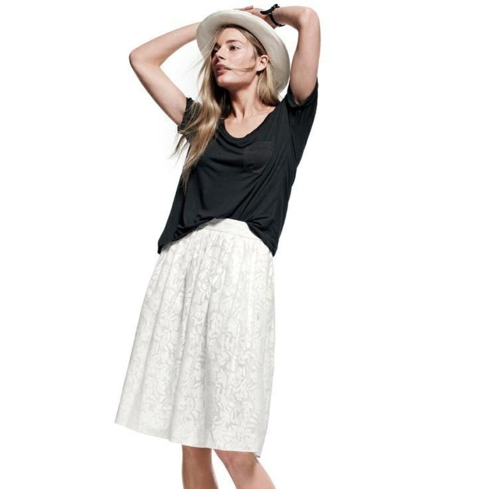 [J.Crew] featherknit keyhole tee.